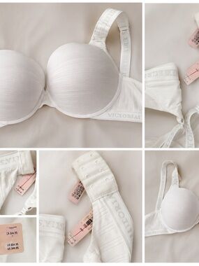 Victoria's Secret White Padded Strapless Convertible Bra